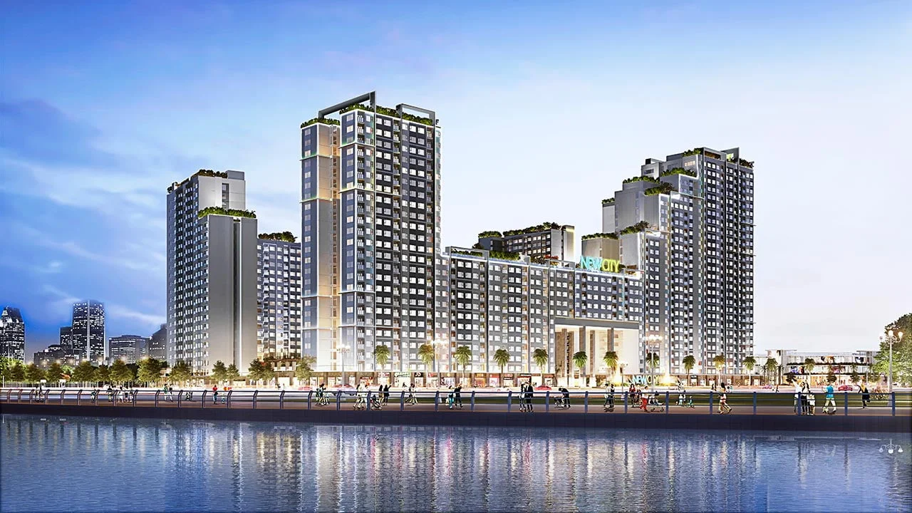TÒA NHÀ NEW CITY QUẬN 2 NHÌN TỪ BÊN NGOÀI HIỆN ĐẠI CAO CẤP