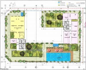 Mặt bằng các dịch vụ tiện ích tại tầng 5 của dự án