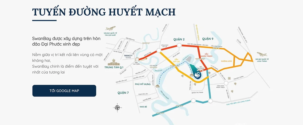 Swanbay City Nhơn Trạch Đồng Nai 2 Vị trí dự án Swanbay City Đồng Nai