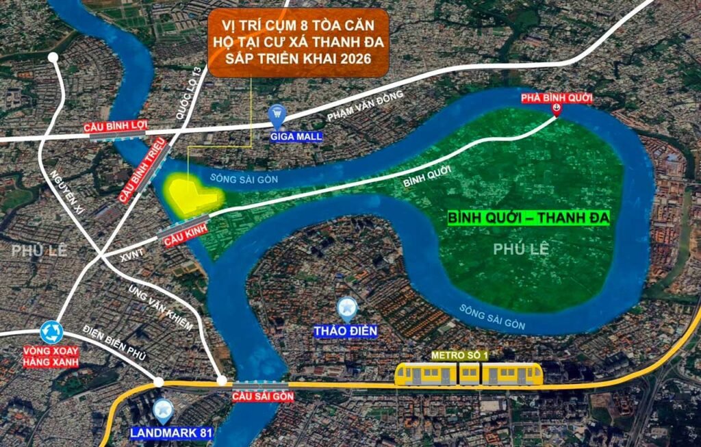 Bản đồ vị trí dự án ngay cầu Kinh rẽ trái