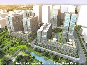 Hình phối cảnh dự án Thủ Thiêm River Park của Hongkong Land