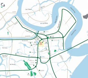 Sơ đồ vị trí dự án Eco Green Sài Gòn