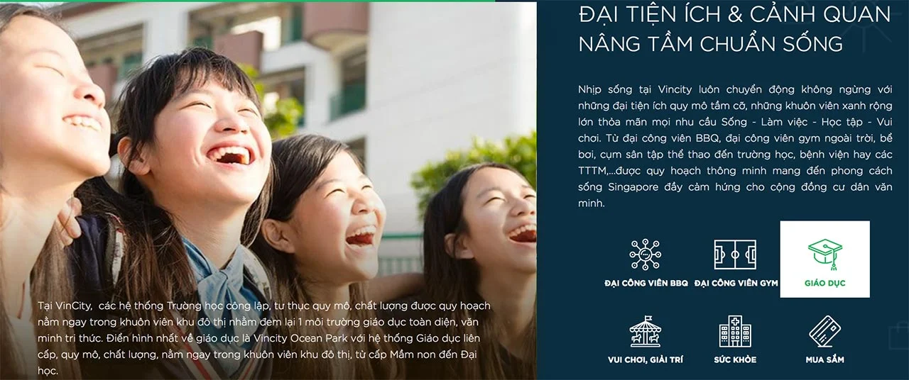 Dịch vụ tiện ích của Vincity Quận 9 có những gì?