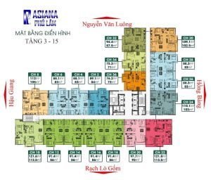 Mặt bằng căn hộ Asiana Phú Lâm