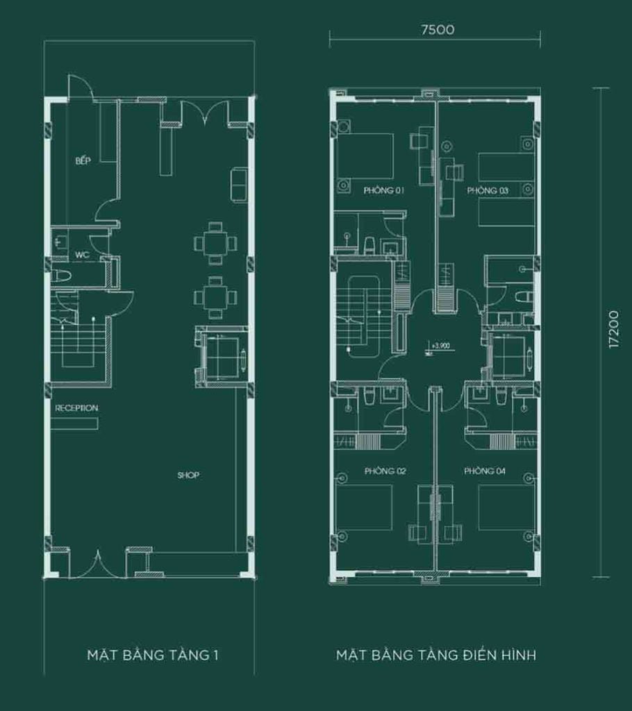 Mẫu Shophouse A1