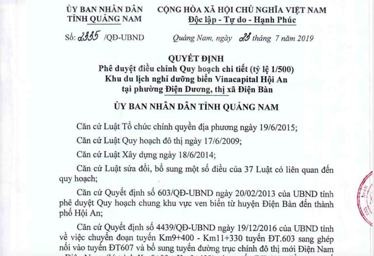 Quy hoạch 1/500 dự án Shantira Hội An