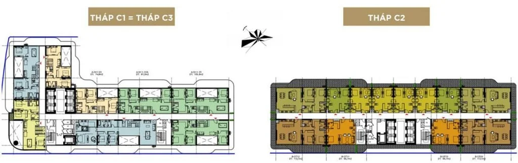 Mặt bằng tầng 19, 21, 23: Sky Villas tầng 2