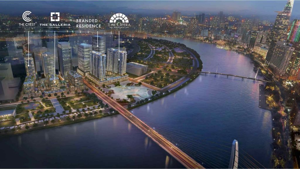 Hình phối cảnh mới nhất của dự án The Metropole Thủ Thiêm với 4 giai đoạn