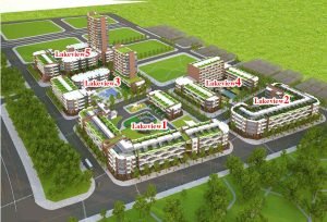 Hình phối cảnh tổng thể dự án từ Lakeview 1 - Lakeview 5