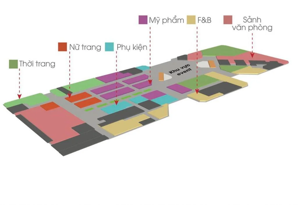 Tầng 1 của Socar Mall Thủ Thiêm