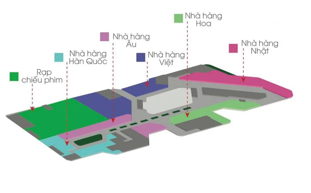 Tầng 4 trung tâm thương mại đầu tiên ở Thủ Thiêm
