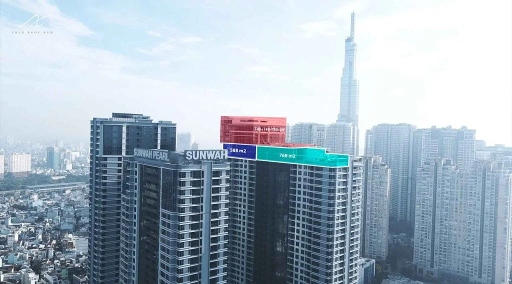 4 căn Penthouse Sunwah Pearl tầng 46+47 và 1 căn 3 tầng 48+49+50