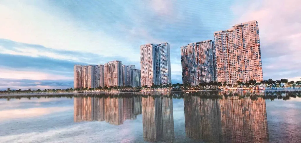Hình phối cảnh khu căn hộ Masteri Quận 9 trên sông Đồng Nai