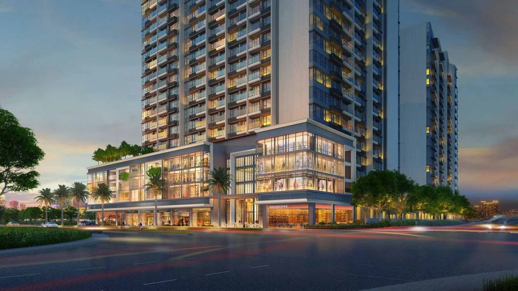 The River Thủ Thiêm 8 Hình phối cảnh khu Shophouse trên Đại lộ Vòng Cung