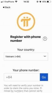Bước 2 đăng ký Pi Network