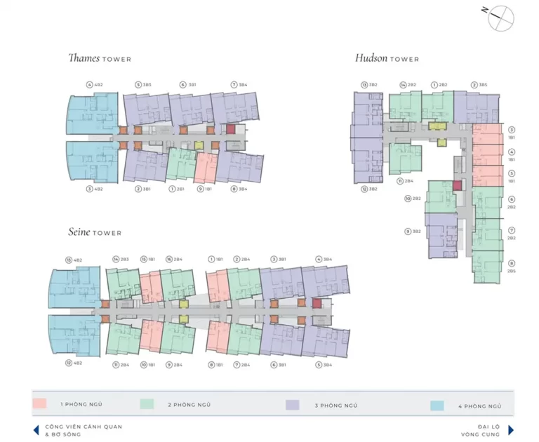 Mặt bằng dự án The River Thủ Thiêm