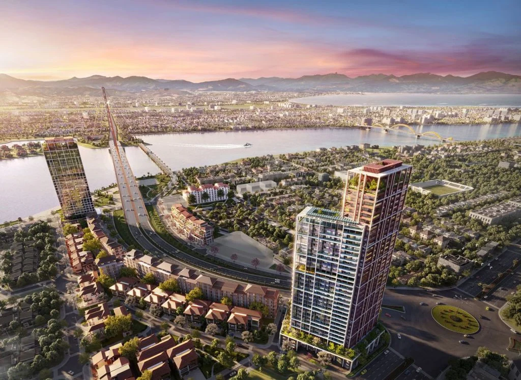 Sun Cosmo Residence Đà Nẵng 2 Hình phối cảnh tổng thể của dự án Sun Cosmo Residence Đà Nẵng