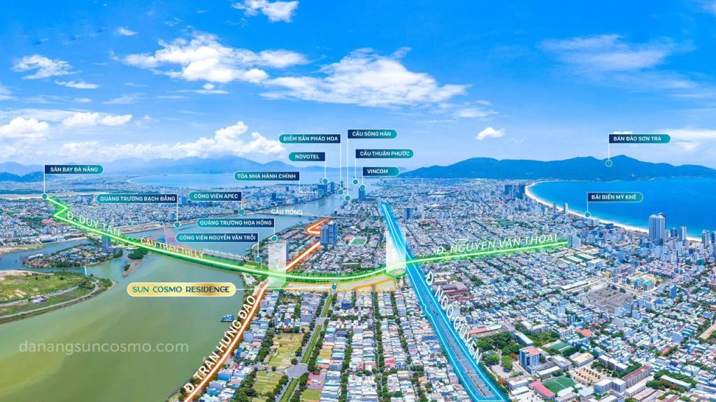 Sun Cosmo Residence Đà Nẵng 3 Vị trí dự án rất đắc địa ở Đà Nẵng