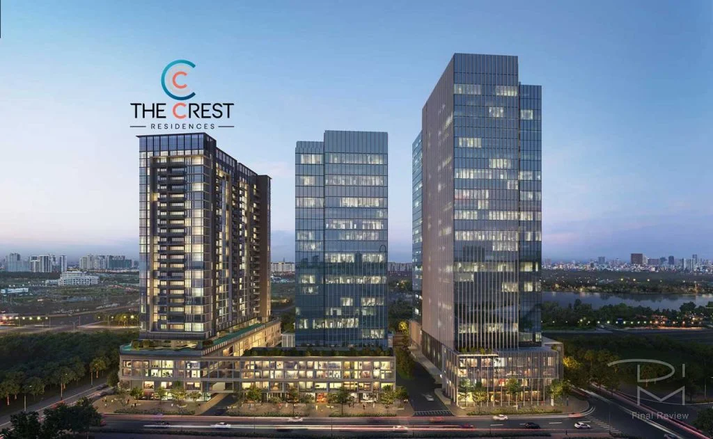 Cho thuê căn hộ The Crest Residence 1 2 3  phòng ngủ