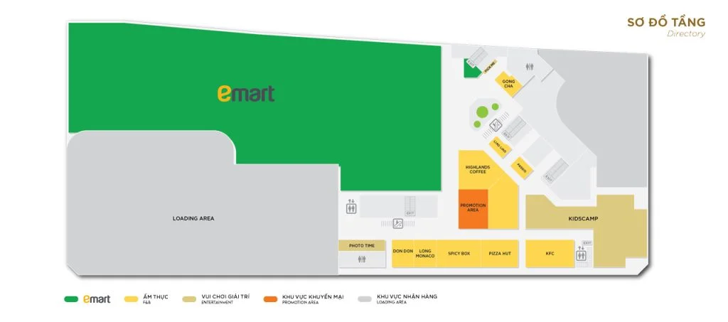 Sơ đồ tầng hầm Thiso Mall Sala