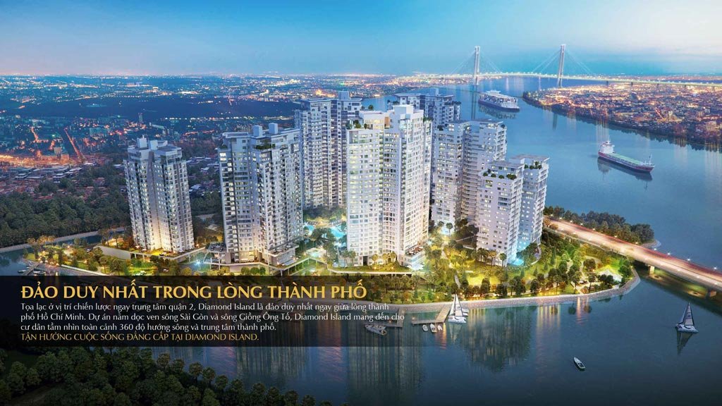 Hình phối cảnh dự án căn hộ Đảo Kim Cương thành phố Thủ Đức