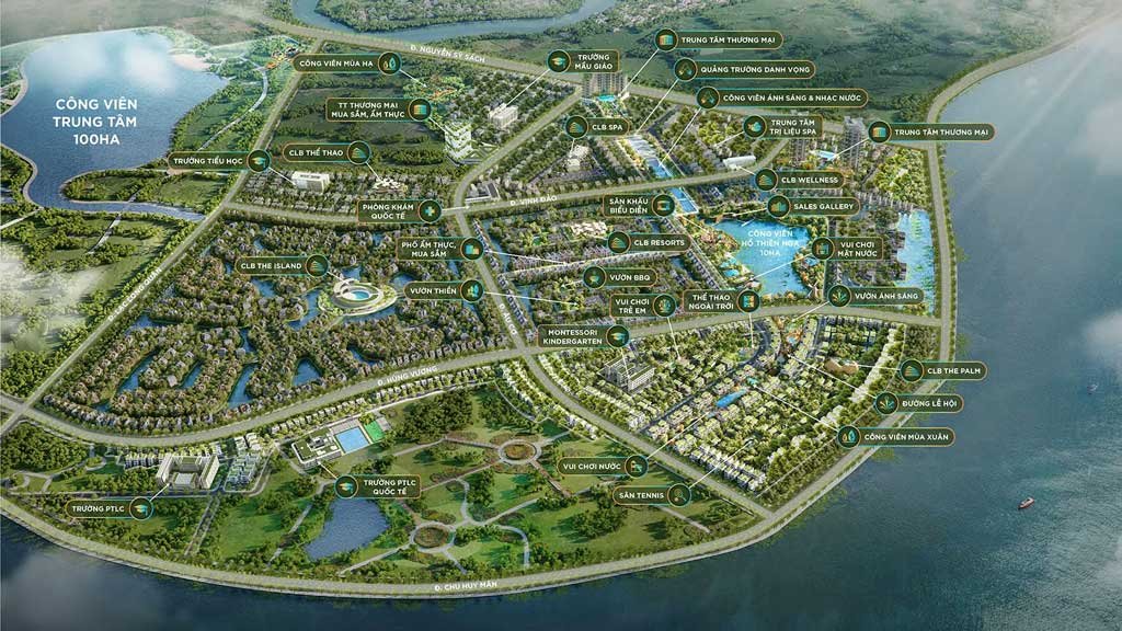 Phối cảnh khu đô thị Eco Central Park của thành phố Vinh