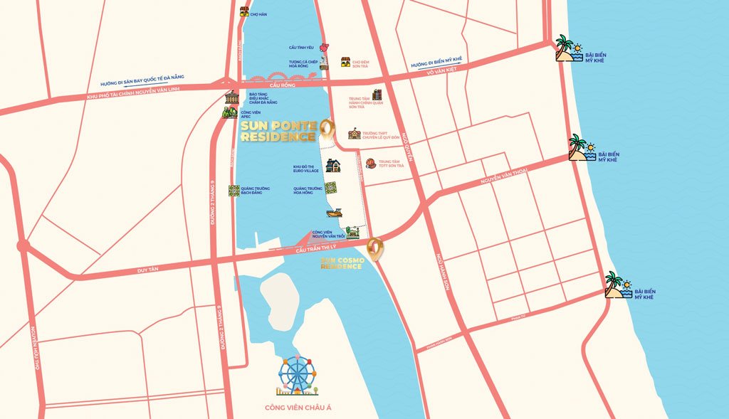 Vị trí dự án Sun Ponte Residence
