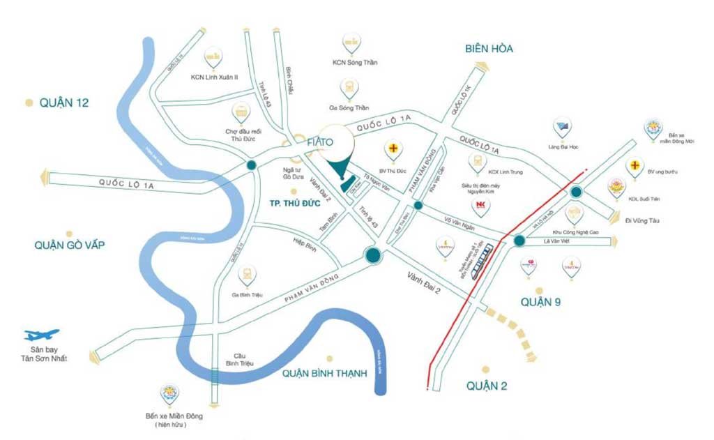 Vị trí dự án Fiato Uptown