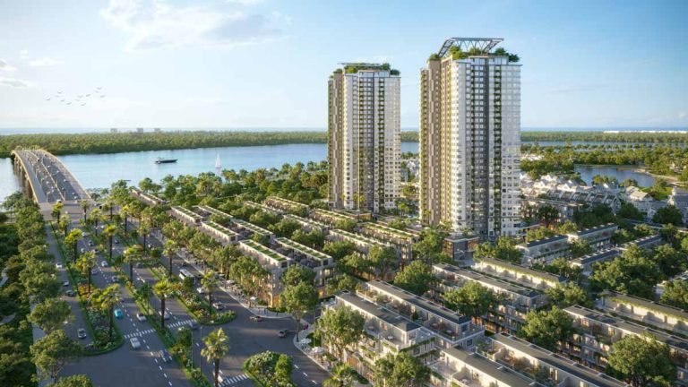 Phối cảnh 2 toà tháp căn hộ Seaview Residences Nghệ An