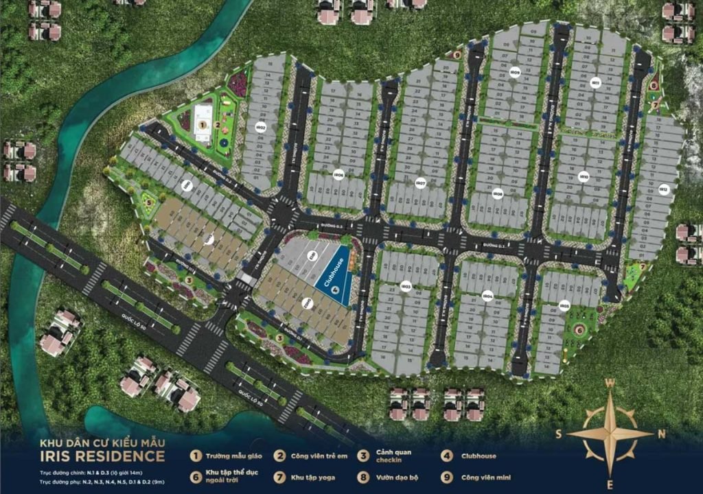 Mặt bằng tổng thể dự án Iris Residence Long An