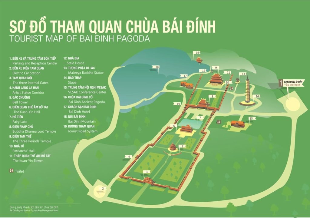 Sơ đồ tham quan chùa Bái Đính Ninh Bình
