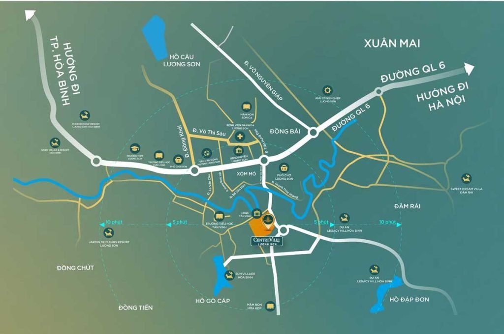 Bản đồ vị trí dự án Centre Ville Lương Sơn