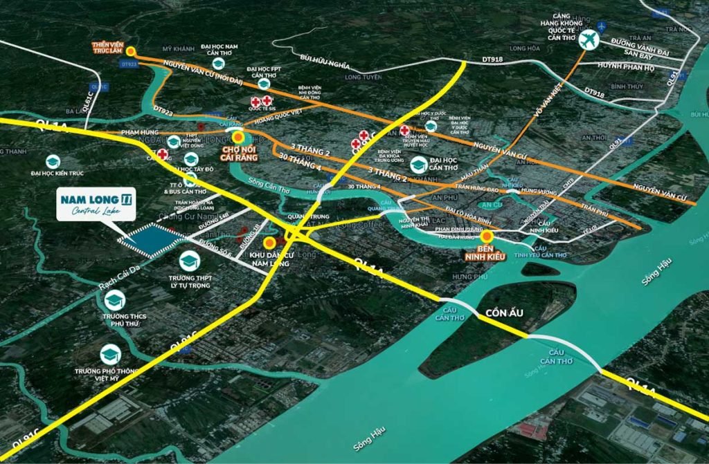 Bản đồ vị trí dự án Nam Long II Central Lake