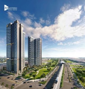 Hình phối cảnh 2 toà tháp căn hộ Masteri Grand Avenue