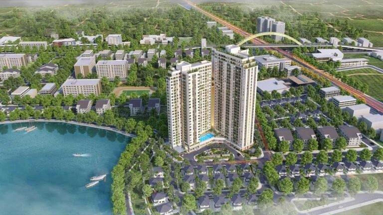 Hình phối cảnh dự án căn hộ Lakeside Garden bên hồ Phương Lưu Hải Phòng