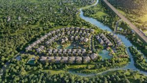 Hình phối cảnh dự án biệt thự Hanoi Tropical Garden