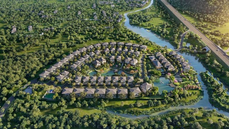 Hình phối cảnh dự án biệt thự Hanoi Tropical Garden