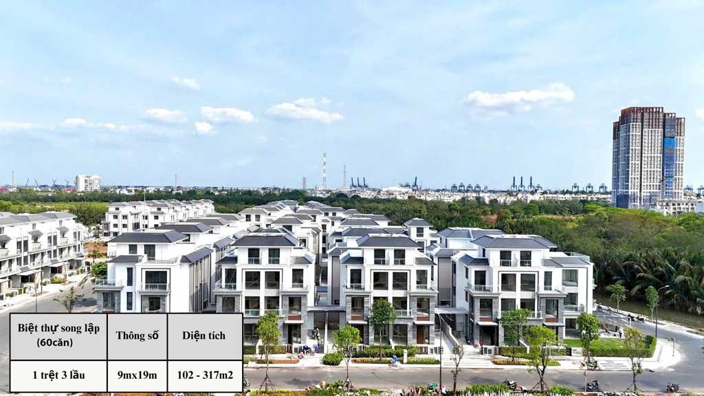 Hình ảnh thực tế biệt thự song lập Gladia