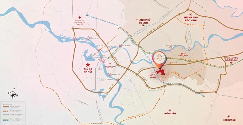Bản đồ vị trí Hồng Hạc City tại Bắc Ninh