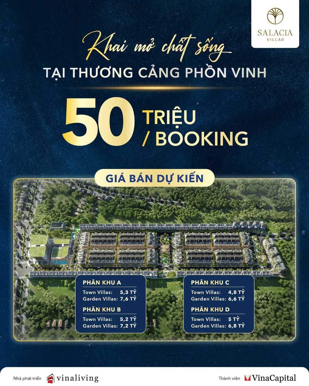 Giá bán Salacia Villas Vinaliving