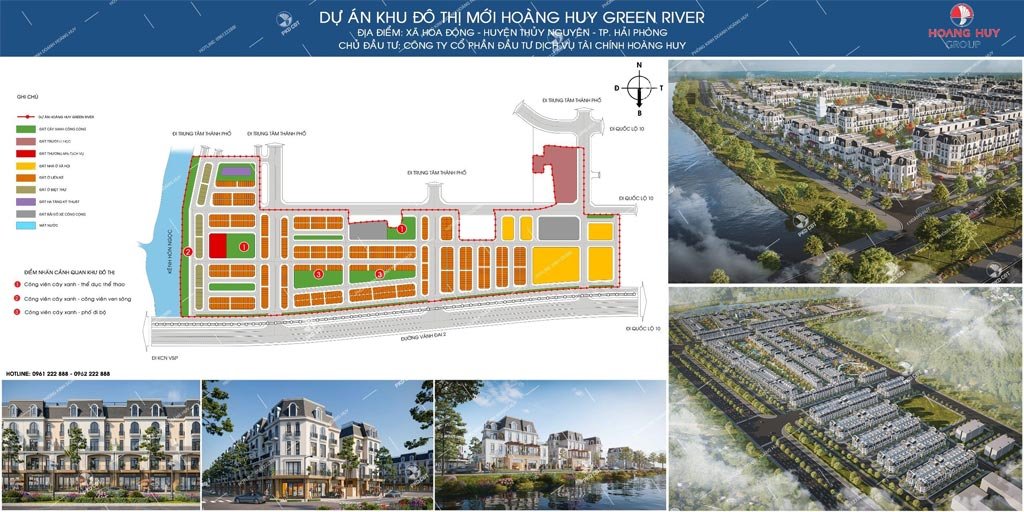 Mặt bằng dự án Hoàng Huy Green River