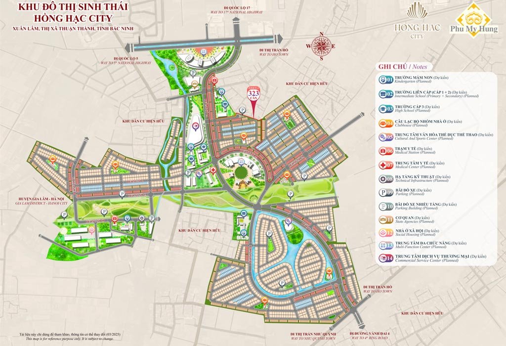 Mặt bằng tiện ích khu dân cư Hồng Hạc City của Phú Mỹ Hưng