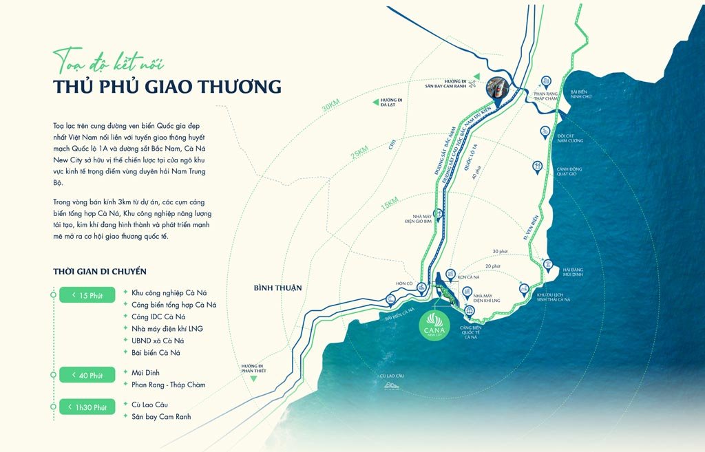 Bản đồ vị trí dự án tại Cà Ná Ninh Thuận