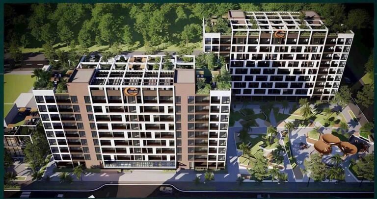 Hình phối cảnh 2 toà tháp căn hộ Central Residence Hải Phòng