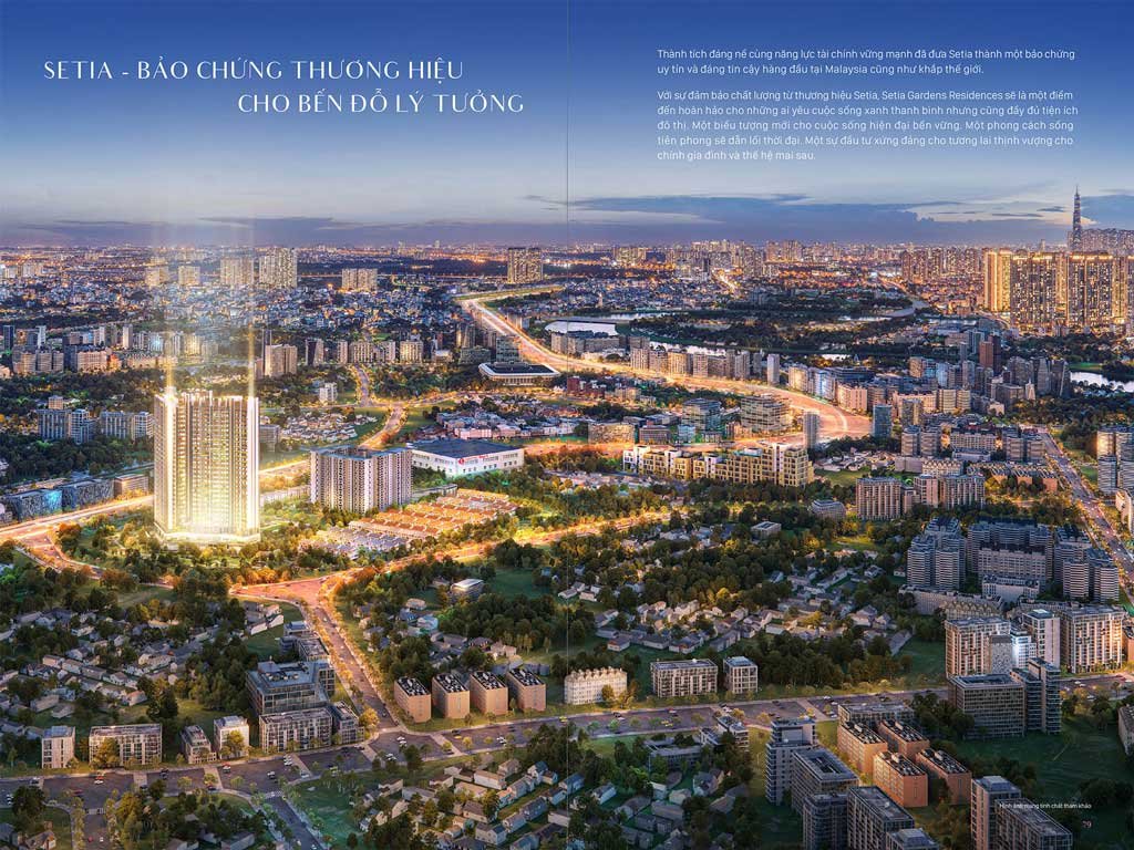 Hình phối cảnh dự án Setia Gardens Residences trong khu đô thị EcoXuan tại Thuận An