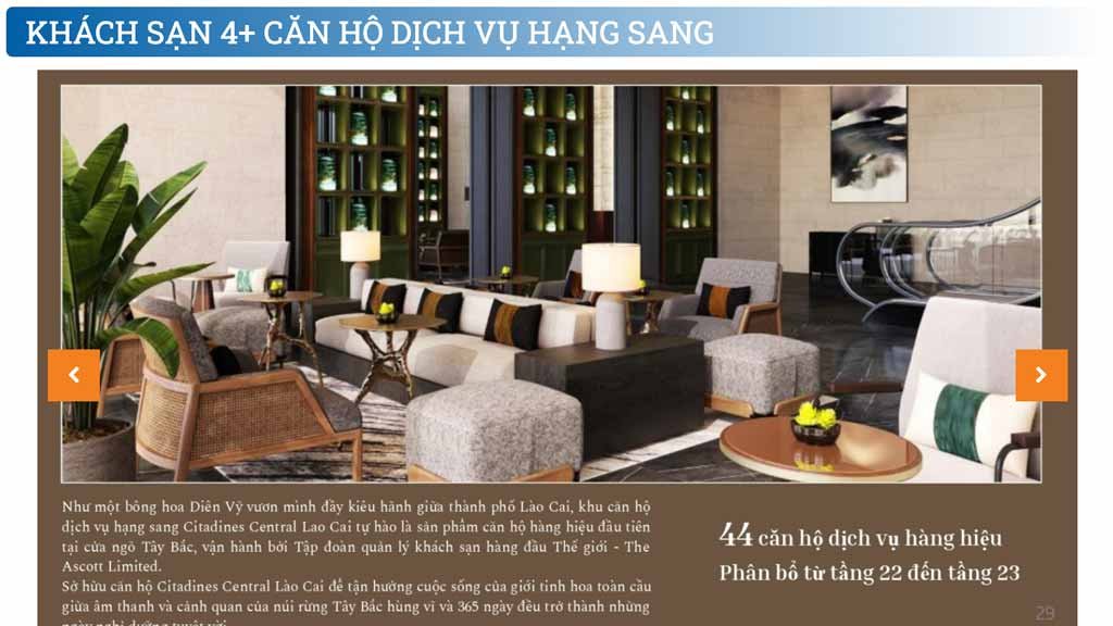 Căn hộ dịch vụ và khách sạn 4 sao