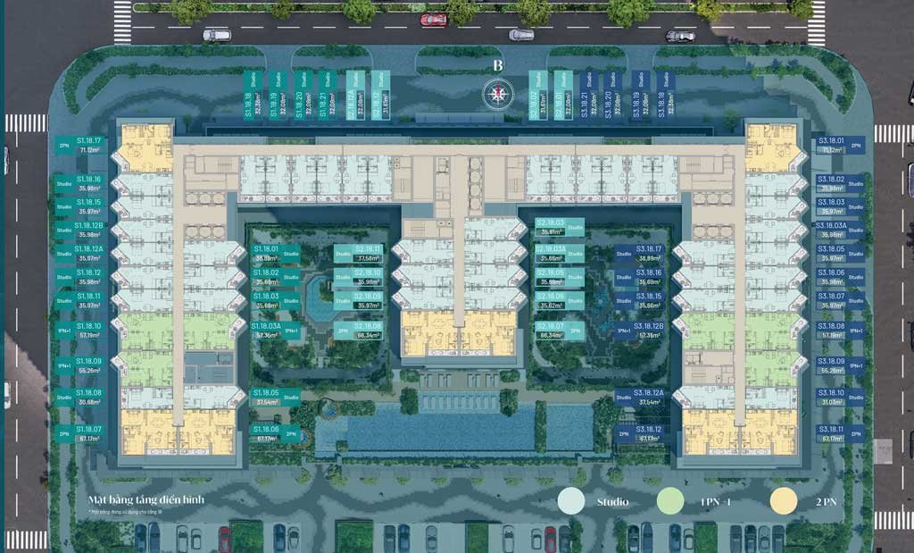 Mặt bằng căn hộ SkyM Hạ Long