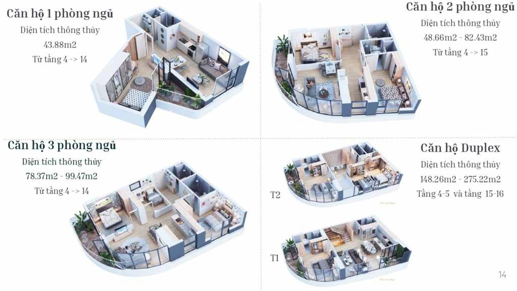 Mặt bằng căn hộ The Manor Tower Lào Cai