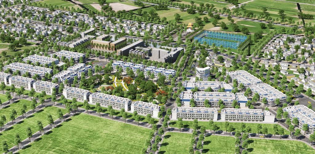 Hình phối cảnh của dự án khu đô thị Việt Hưng Thanh Miện