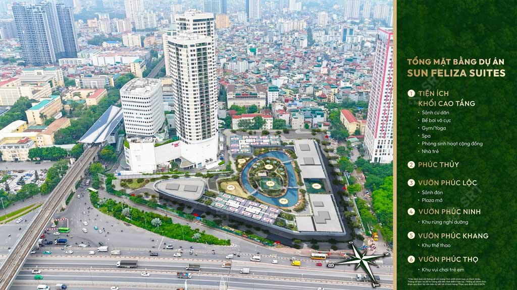 Tổng mặt bằng dự án Sun Feliza Suites
